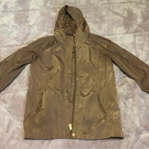 Ci Sono Men's Tan Hooded Raincoat